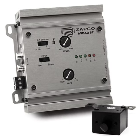 ZAPCO ASP-L2 BT 2-Kanałowy Wzmacniacz Sygnału z Bluetooth